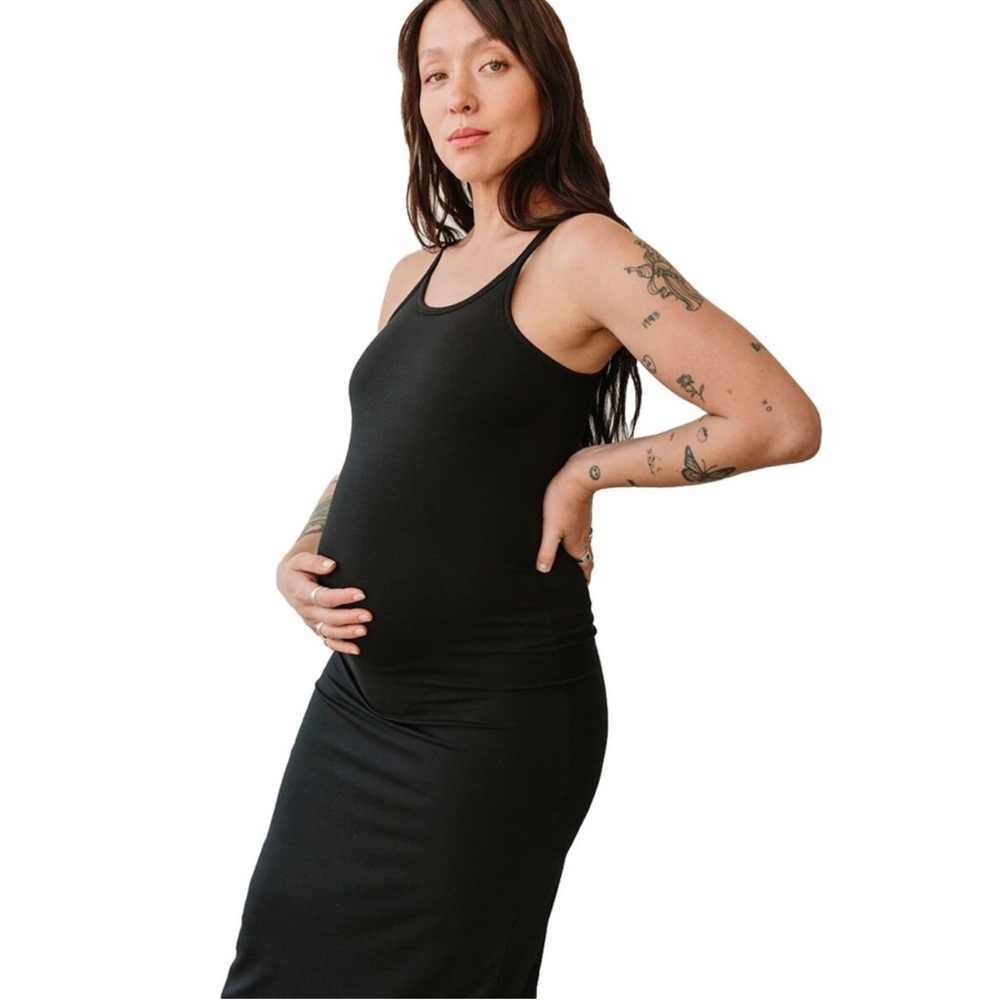 Storq Ribbed Tank Maternity Dress S/M or Size 2 ( Storq) - Picture 2 of 7